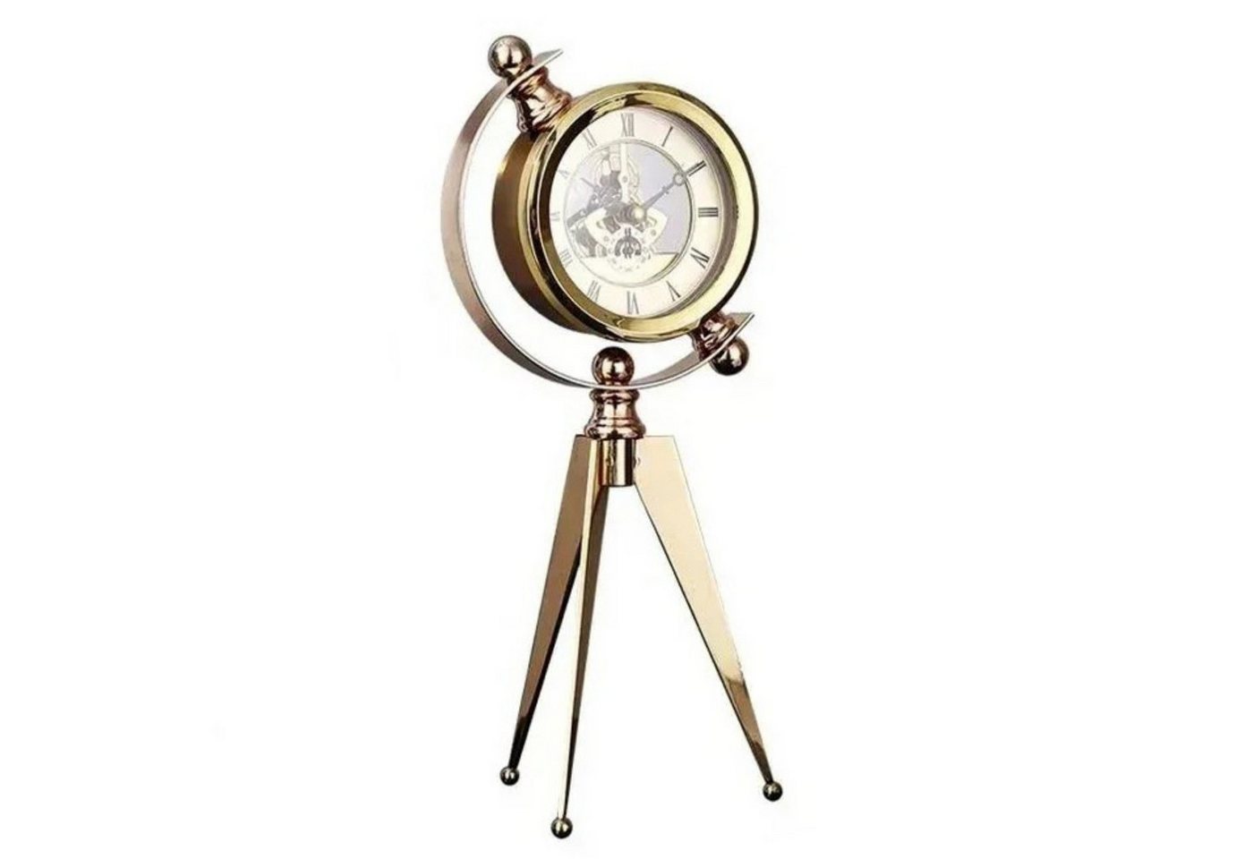 Quality Elegance Dekoobjekt Goldene Tripod-Tischuhr aus Metall (2 St) von Quality Elegance