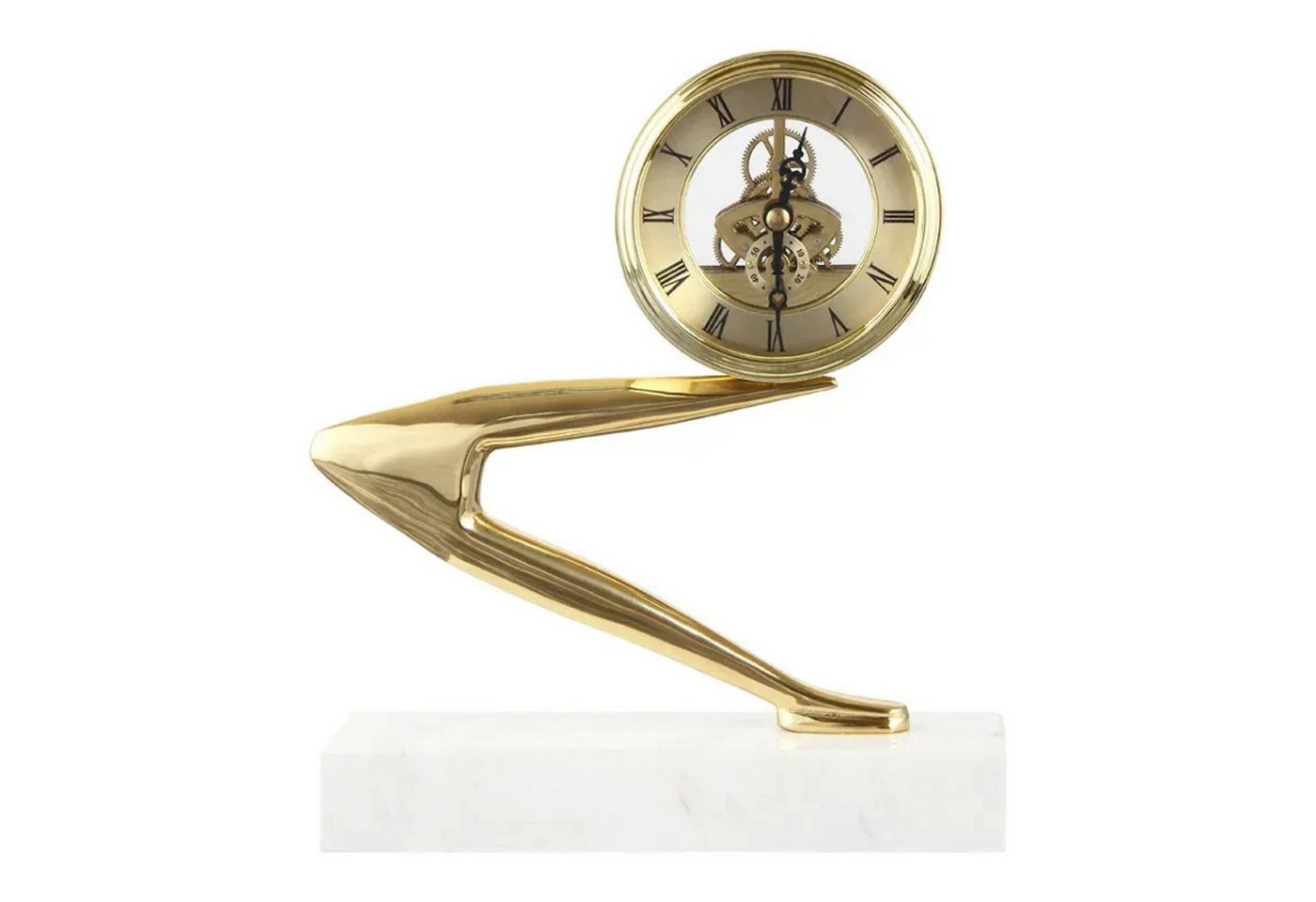 Quality Elegance Dekoobjekt Luxuriöse Messing-Tischuhr im Art-Déco-Design Quality Elegance Dekoobjekt Luxuriöse Messing-Tischuhr im Art-Déco-Design von Quality Elegance