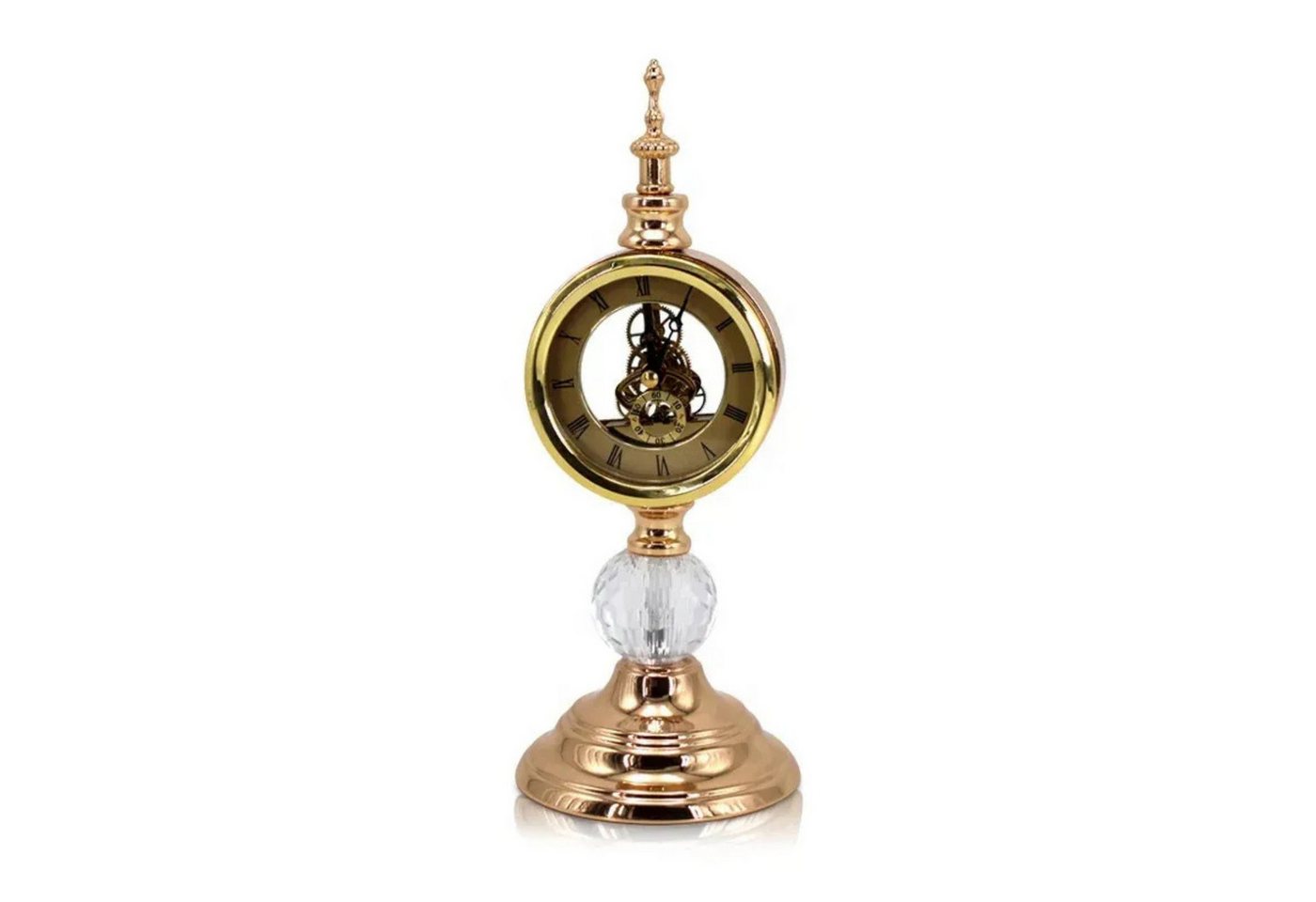 Quality Elegance Dekoobjekt Retro Goldene Mechanische Tischuhr mit Kristallfuß Quality Elegance Dekoobjekt Retro Goldene Mechanische Tischuhr mit Kristallfuß von Quality Elegance