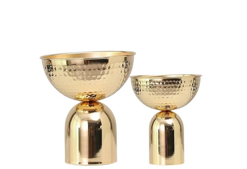 Quality Elegance Dekoschale Goldene Metall-Fruchtschalen 2er Set – Luxus Dekoration (2 St) von Quality Elegance