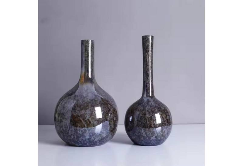 Quality Elegance Dekovase 2er Set Dekorative Glasvasen – Farbige Designvasen aus dickem Glas (Set, 2 St., 2 tlg), Dekorative Glasvasen von Quality Elegance
