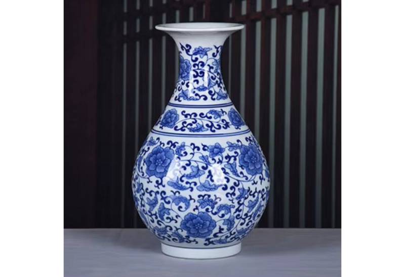 Quality Elegance Dekovase Luxuriöse Vintage-Keramikvase – Handbemaltes Blau-Weißes Porzellan, Feines Porzellan von Quality Elegance