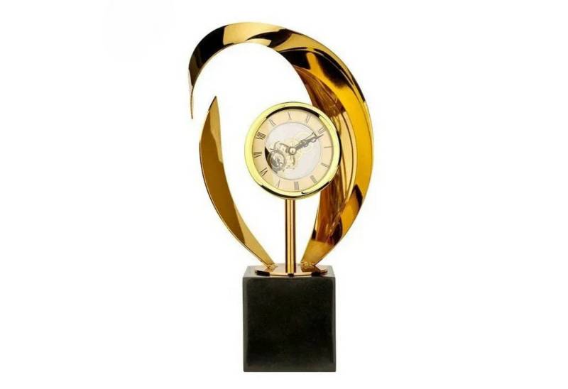 Quality Elegance Skulptur Luxuriöse Goldene Tischuhr mit Marmor Sockel Quality Elegance Skulptur Luxuriöse Goldene Tischuhr mit Marmor Sockel von Quality Elegance