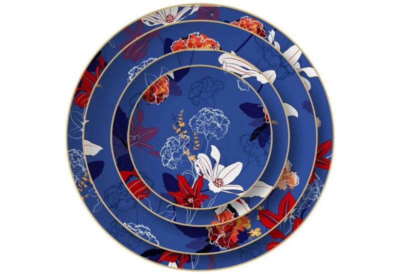 Quality Elegance Teller-Set Luxuriöses Blue Fragmenté Bone China Tellerset Quality Elegance Teller-Set Luxuriöses Blue Fragmenté Bone China Tellerset von Quality Elegance