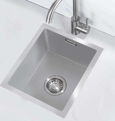 Nurion Spüle Edelstahl 28.5 x 34.5 - Küchenspüle - Küchenspülen - Küchenwaschbecken - ohne Hahnloch von Quality Heating