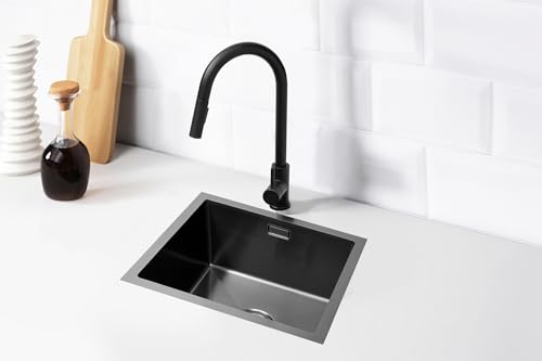 Nurion Spüle Schwarz Metall 44.5 x 34.5 - Küchenspüle - Küchenspülen - Küchenwaschbecken - ohne Hahnloch Edelstahl Nurion Spüle Schwarz Metall 44.5 x 34.5 - Küchenspüle - Küchenspülen - Küchenwaschbecken - ohne Hahnloch Edelstahl von Quality Heating