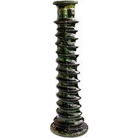 Premium Spiral-Kerzenständer in Grün - Boho Keramik, Boho-stil, Herzstück, Einzigartiges Geschenk von QualityHandcraftLTD