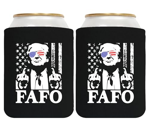 QualityPerfection Neopren-Kühlhülle (2 Stück) 340 ml Soda-/Bierdosen, faltbare Kühlhüllen, die toll aussehen und Getränke kalt halten (FAFO) von QualityPerfection