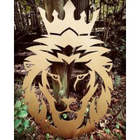 Löwe, König, Aslan [Wandkunst Aus Metall] Versandfertig von QualityToolingLLC