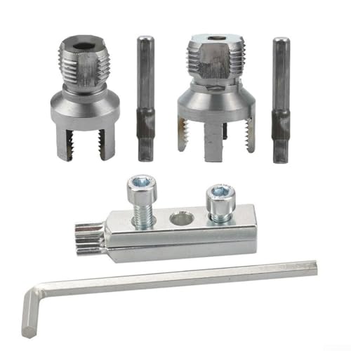 2-teiliges Rohrgewindewerkzeug-Set mit Sechskant-Schneideisen für Innengewinde und gebrochenen Draht-Ausdreher für Rohrreparatur und Wartung 2-teiliges Rohrgewindewerkzeug-Set mit Sechskant-Schneideisen für Innengewinde und gebrochenen Draht-Ausdreher für Rohrreparatur und Wartung von Qualoramall