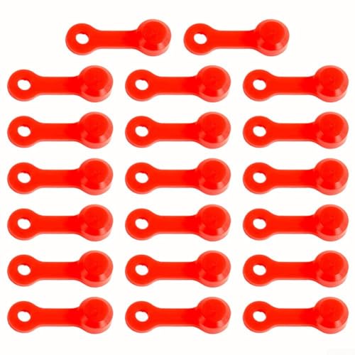 20 Stück Fahrrad Hydraulische Bremsenentlüftungsnippel, Gummi-Bremssattel Entlüftungsschraubenabdeckungen Kompatibel mit hydraulischen Scheibenbremssystemen (rot) von Qualoramall
