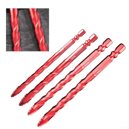 4-teiliges Steinbohrer-Set mit gezacktem Kreuzkopf und Hartmetallspitzen für präzises Bohren in Holz, Kunststoff, Fliesen, Beton, geeignet für Heimwerker und professionellen Einsatz 4-teiliges Steinbohrer-Set mit gezacktem Kreuzkopf und Hartmetallspitzen für präzises Bohren in Holz, Kunststoff, Fliesen, Beton, geeignet für Heimwerker und professionellen Einsatz von Qualoramall