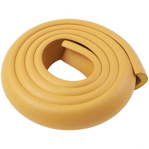 Anti-Kollisions-Kantenschutzstreifen mit Baby-Eckenschutz, elastisches Gummimaterial zur Stoßdämpfung und Möbelprävention (Holzfarbe) von Qualoramall
