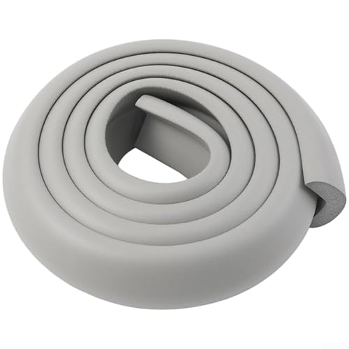 Anti-Kollisions-Kantenschutzstreifen mit Baby-Sicherheits-Eckenschutz, elastisches Gummimaterial zur Stoßdämpfung und Möbelprävention (grau) von Qualoramall