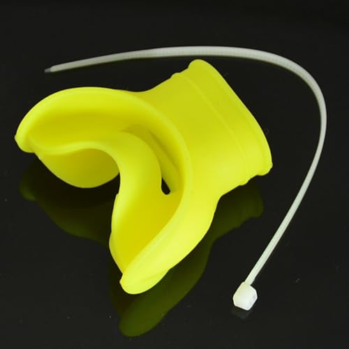 Atemregler-Mundstück-Abdeckung, Oktopus-Halter, mit elastischem und weichem Material für bequeme Schnorchelnutzung (Gelb) von Qualoramall
