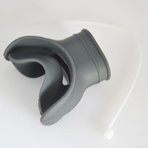 Atemregler-Mundstück-Abdeckung, Oktopus-Halter, mit elastischem und weichem Material für bequemes Schnorcheln (grau) von Qualoramall