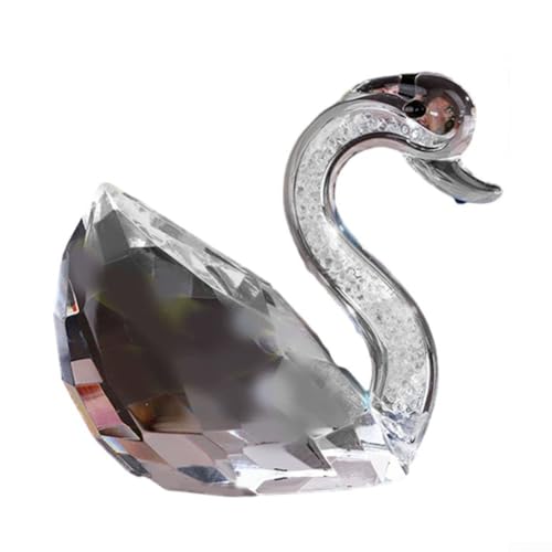Creative for Crystal Swan Desktop-Ornamente für den dekorativen Heimgebrauch, entworfen, um die Ästhetik in Wohnzimmern, Schlafzimmern und Arbeitsbereichen zu erhöhen (transparent) von Qualoramall