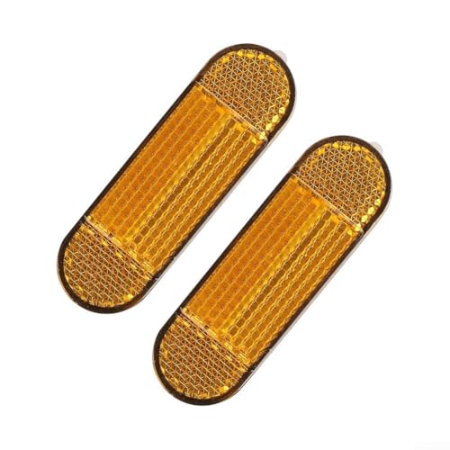 Frontreflektorblätter 2 Stück für Xiaomi 9 Roller zur Verbesserung der Sichtbarkeit bei Nacht und Fahrsicherheit mit stabiler Materialkonstruktion (gelb) von Qualoramall