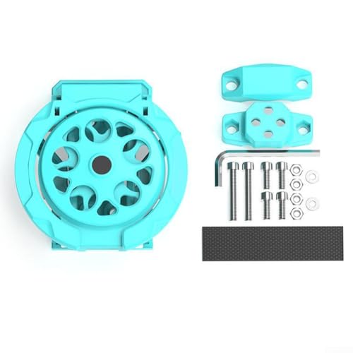 Motorrad Wasserflaschenhalter für Elektrofahrzeuge ABS Lenker montiert Getränkehalter Zubehör, um Getränke stabil und zugänglich im Freien zu halten (Blau) von Qualoramall