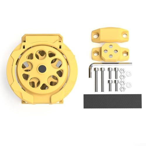 Motorrad Wasserflaschenhalter für Elektrofahrzeuge ABS Lenker montiert Getränkehalter Zubehör, um Getränke stabil und zugänglich im Freien zu halten (Gelb) von Qualoramall