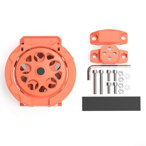 Motorrad Wasserflaschenhalter für Elektrofahrzeuge ABS Lenker montiert Getränkehalter Zubehör, um Getränke stabil und zugänglich im Freien zu halten (Orange) von Qualoramall