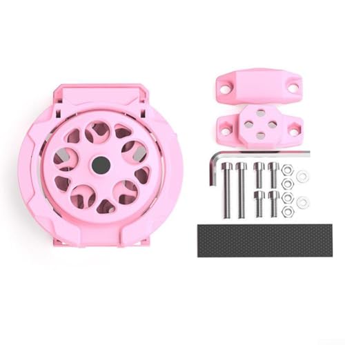 Motorrad Wasserflaschenhalter für Elektrofahrzeuge ABS Lenker montiert Getränkehalter Zubehör, um Getränke stabil und zugänglich im Freien zu halten (Rosa) von Qualoramall