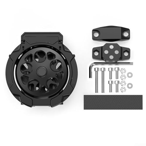 Motorrad Wasserflaschenhalter für Elektrofahrzeuge ABS Lenker montierter Getränkehalter Zubehör, um Getränke stabil und zugänglich im Freien zu halten (Schwarz) von Qualoramall