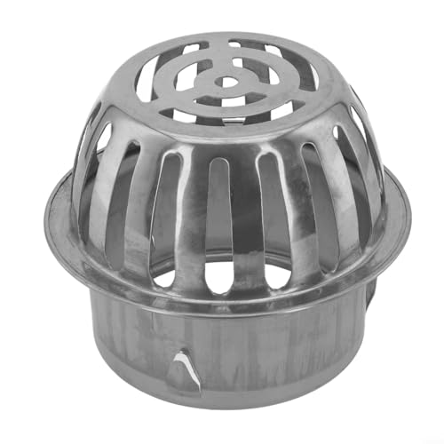 Qualoramall 304 Edelstahl-Dachbodenablauf mit herausnehmbarem Filter, leises Design, schnelle Entwässerung für Badezimmer, Küche, Keller, Dach, Fallrohr (90 mm) von Qualoramall