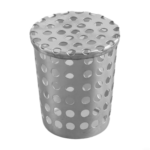 Qualoramall Abflussabdeckungen, Laubschutz, Dachbelüftung und Entwässerungsauslass, Outdoor-Abflussschutzabdeckung, Edelstahl, Anti-Blockierung, Bodenabläufe für Entwässerungsrinne (50 mm) von Qualoramall