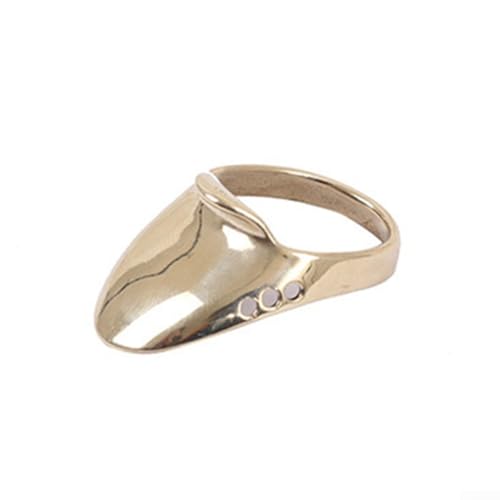 Qualoramall Ar-chery Daumenringe aus Messing, Daumen-Zugentlastung, Fingerlasche, B-Ow, Fingerschutz, traditioneller Recurve-B-Ow, Jagd-Fingerschutz, Schießring, Sicherheitszubehör (20#) von Qualoramall