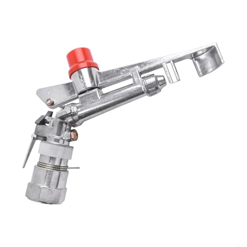 Qualoramall Bewässerungssprinkler 1 Zoll Bewässerung Rasen Sprinkler Zinklegierung Sprühsprinkler Garten Wassersprinkler DN25 Breite Abdeckung Einstellbar Im-Pact Wassersprüher von Qualoramall
