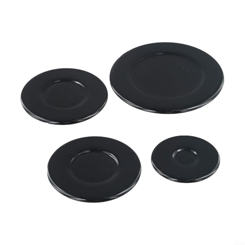 Qualoramall Gasherd-Brennerkappe, 4 Stück, Herd, Brenner, Kappe, Gasherd, Brenner, Flammendeckel-Set, für die meisten Herdbrenner (konkav) von Qualoramall