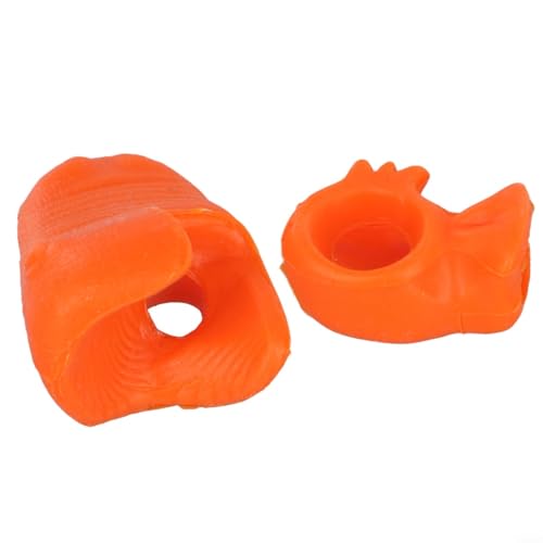 Qualoramall Geigen-Viola-Bogen-Griffhilfen aus Silikon für Violine und Viola, Korrektor für Anfänger, um die Haltung zu verbessern (orange) von Qualoramall