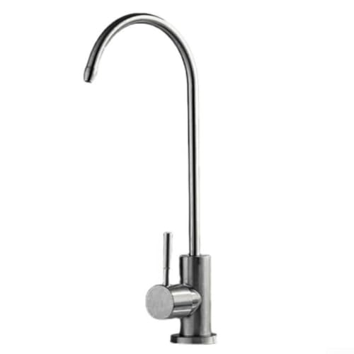 Qualoramall Küchenarmaturen, 360° drehbar, Küchenspüle, Trinkwasserhahn, Edelstahl, Trinkwasserfilter, Wasserhahn, direkt gereinigter Wasserhahn, Wasserspender, Umkehrosmose-Wasserhahn (grau) von Qualoramall