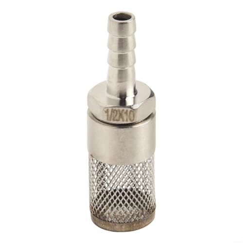 Qualoramall Schlauchstutzen Filter Edelstahl 304 Schlauchstutzen Filtersieb Netz für Kraftstoff Gas Wasserpumpe Rohrverschraubung Gartenbewässerung Aquarium 6 mm-18 mm temperaturbeständig (10 mm) von Qualoramall