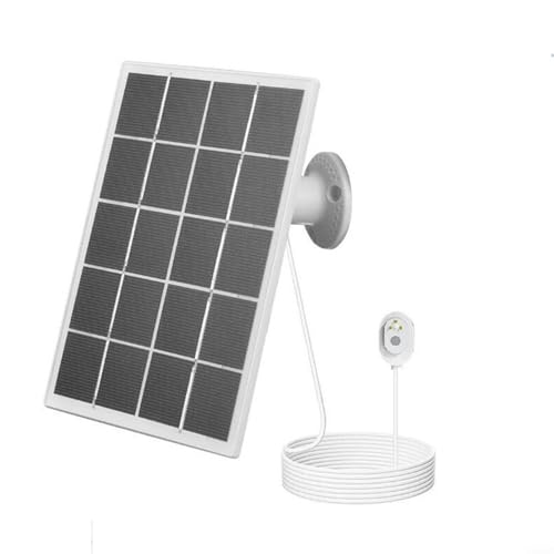 Qualoramall Solarmodul 10 W 5 V für Arlo Pro 5S/4/3 Ultra 2 Kameras, IP65, wetterfest, monokristallines Silikon, Solar-Ladegerät mit magnetischer Halterung, 360° verstellbare Halterung, 3 m Kabel von Qualoramall