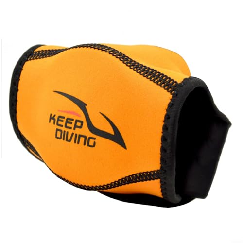 Qualoramall Tauchregler Abdeckungen Neopren Nylon Staub Stoßschutz Abdeckung Tauchen Regler Abdeckung Scuba Second Stage Regulator Schutzhüllen Tauchzubehör (Orange) von Qualoramall