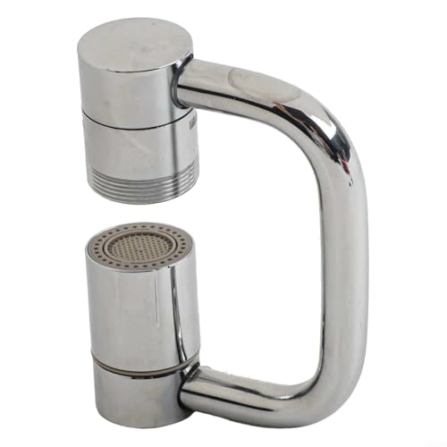 Qualoramall Wasserhahn-Verlängerungen, 1080 ° drehbarer Metall-Wasserhahn-Luftsprudler Verlängerung, spritzwassergeschützt, Wasserhahn-Luftsprudler mit zwei Wassermodi, verstellbarer U-förmiger Qualoramall Wasserhahn-Verlängerungen, 1080 ° drehbarer Metall-Wasserhahn-Luftsprudler Verlängerung, spritzwassergeschützt, Wasserhahn-Luftsprudler mit zwei Wassermodi, verstellbarer U-förmiger von Qualoramall