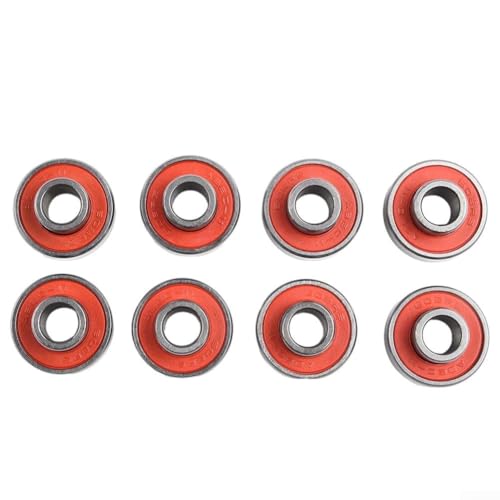 Set mit 4 oder 8 608 2RS Kugellagern, ABEC11 bewertet mit langer Platte, vorgeschmierte Chromstahl-Kugellager für leisen Hochgeschwindigkeits-Einsatz auf Skateboards und verschiedenen Set mit 4 oder 8 608 2RS Kugellagern, ABEC11 bewertet mit langer Platte, vorgeschmierte Chromstahl-Kugellager für leisen Hochgeschwindigkeits-Einsatz auf Skateboards und verschiedenen von Qualoramall