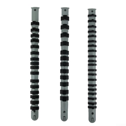 Steckdosenablage, Schienenhalter, Organizer, 3-teiliges Set, Kunststoff, für 1/4, 3/8, 1/2 Zoll Stecknüsse, Garage und Werkstatt, Wandhalterung Steckdosenablage, Schienenhalter, Organizer, 3-teiliges Set, Kunststoff, für 1/4, 3/8, 1/2 Zoll Stecknüsse, Garage und Werkstatt, Wandhalterung von Qualoramall