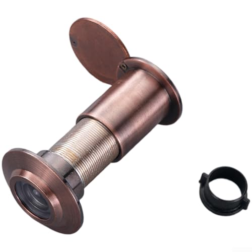 Türspion aus Zinklegierung mit Anti-Diebstahl-Abdeckung, Weitwinkelobjektiv, verstellbare Länge, Türspion für mehr Sicherheit und Privatsphäre (E) von Qualoramall