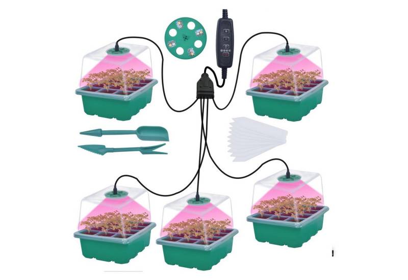 Qualra Gewächshaus Mini Gewächshaus Growbox Komplettset mit Licht Anzucht Gewächshaus, 1-St., Zimmergewächshaus für Balkon Pflanze von Qualra