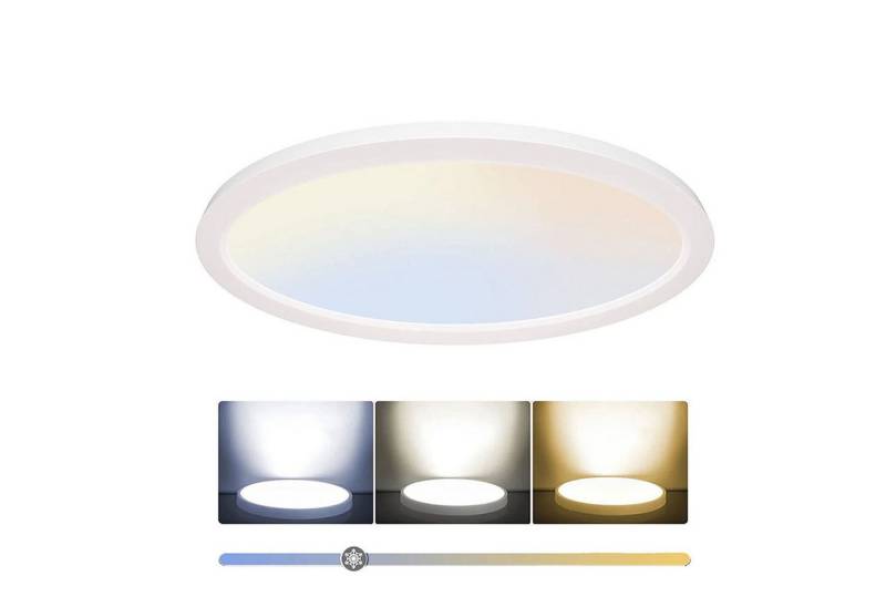 Qualra LED Deckenleuchte LED Deckenleuchte Flach Dimmbar 24W/28W/38W/48W Moderne Deckenlampe, 24W 23cm von Qualra