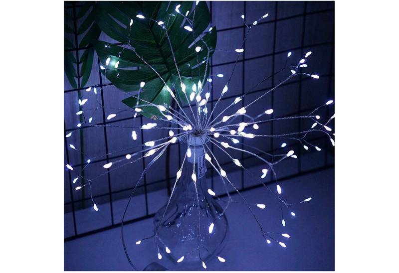 Qualra LED-Lichterkette 198LEDs Weihnachtsbeleuchtung Feuerwerk Lichterkette Weihnachten, Fernbedienung Wasserdicht Batterie von Qualra