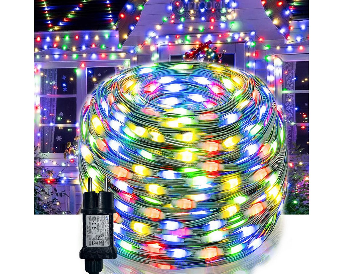 Qualra LED-Lichterkette 100-800LEDs Memory Funktion Lichterkette 8 Modi Außen Wasserdicht, 10-100M Weihnachtsbaum Weihnachtsbeleuchtung für Garten Party Innen Qualra LED-Lichterkette 100-800LEDs Memory Funktion Lichterkette 8 Modi Außen Wasserdicht, 10-100M Weihnachtsbaum Weihnachtsbeleuchtung für Garten Party Innen von Qualra