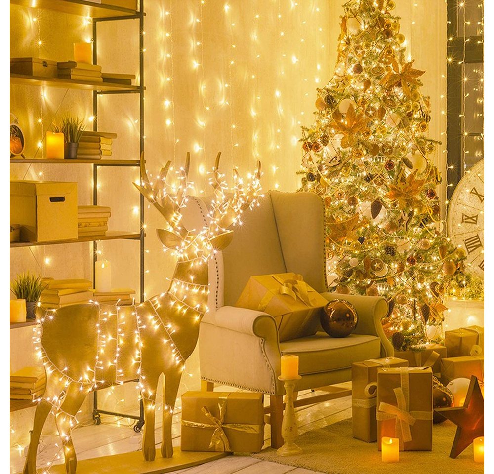 Qualra LED-Lichterkette 20/30/50/100 m LED-Lichterkette Weihnachten Lichtervorhang,8 Modi, Energiesparende, Timer & Speicherfunktion für Weihnachten, Partys Qualra LED-Lichterkette 20/30/50/100 m LED-Lichterkette Weihnachten Lichtervorhang,8 Modi, Energiesparende, Timer & Speicherfunktion für Weihnachten, Partys von Qualra