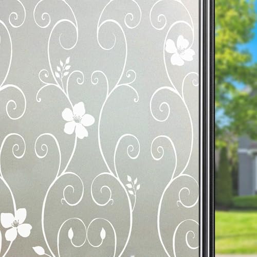 Qualsen Fensterfolie Blickdicht Sichtschutzfolie Fenster Milchglasfolie Fensterfolie Sichtschutz Fensterfolie Selbsthaftend Blickdicht Klebefolie Fenster Anti-UV, 30 x 120 cm von Qualsen