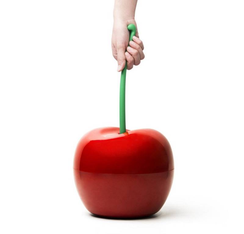 Qualy Design Mülleimer Cherry Bin, Kirschrot, ca. Ø 24 x 45,5 cm Qualy Design Mülleimer Cherry Bin, Kirschrot, ca. Ø 24 x 45,5 cm von Qualy Design