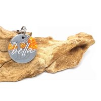 Personalisierte Hundemarke Aus Resin, Shiny "Neonorange" 25 Mm von QuanaAndMeDesigns