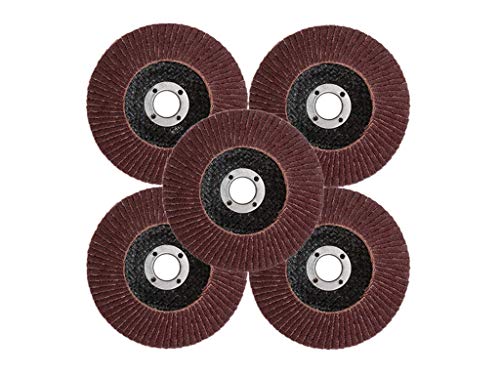 5 Stück Fächerscheibe Ø 115mm K 60 für Winkelschleifer Fächerschleifscheibe, Schleifscheibe Lamellenscheibe Schleifmop Metall von Quantex
